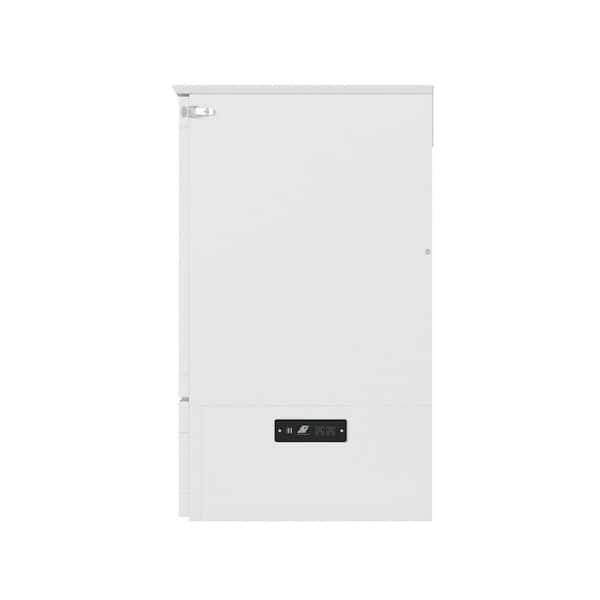Southampton White Wood Frame Queen Murphy Bed Chest with 6 in. Mattress, Built-in Charging Station and Storage