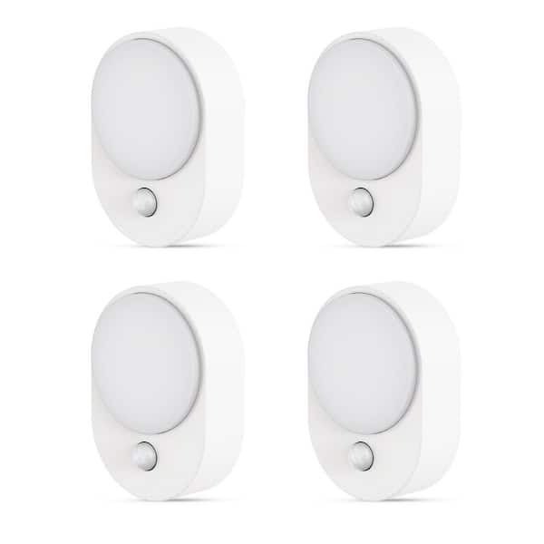 LED Motion Sensor Night Light [4-Pack], Dusk to Dawn & Motion Activated, Dimmable 30/60LM for Bathroom, Hallway, Kitchen