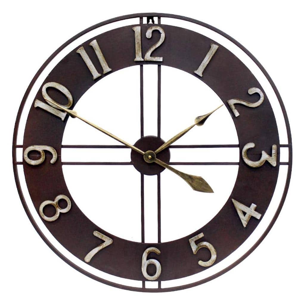 Brown Farmhouse Wall Clock