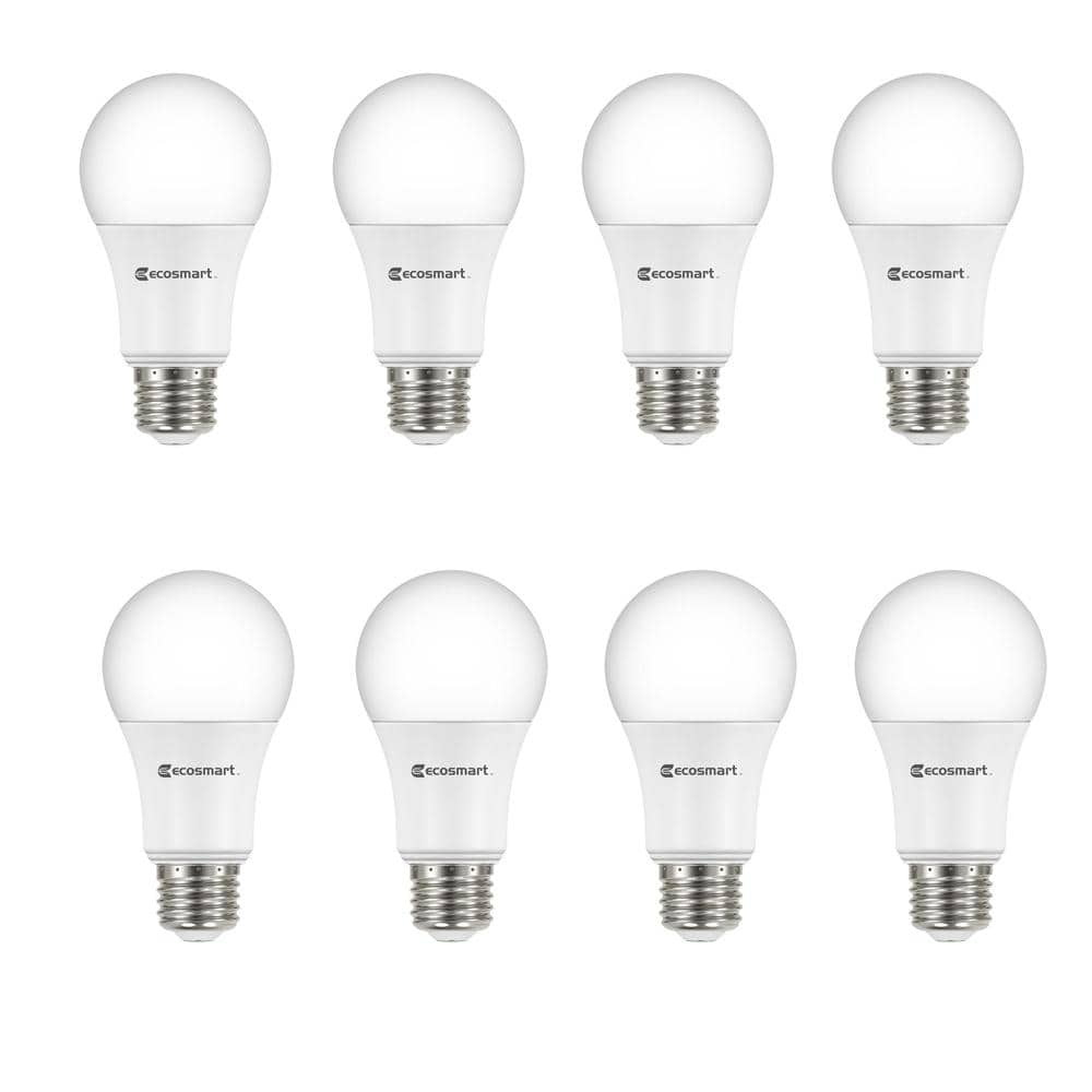 UPC 693690568068 product image for EcoSmart 60-Watt Equivalent A19 Non-Dimmable LED Light Bulb Soft White (8-Pack) | upcitemdb.com