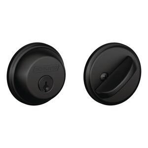 B60 Series Matte Black Single Cylinder Deadbolt Certified Highest for Security and Durability