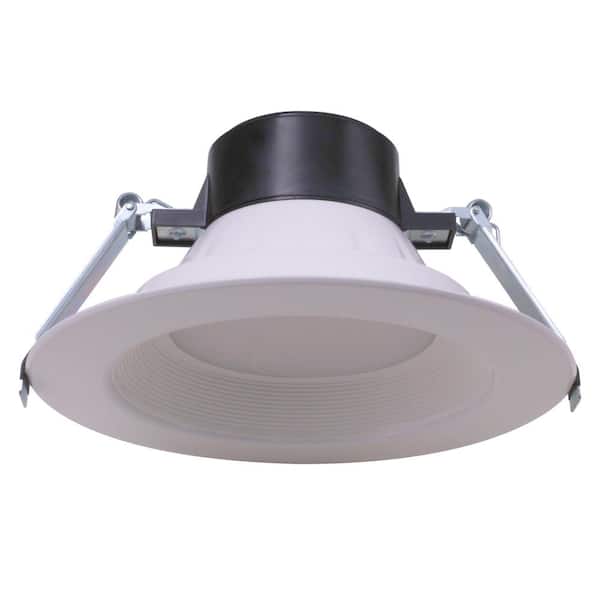 ENERGETIC 6 in. Recessed Ceiling Light at Selectable CCT Commercial Downlight With Baffle Trim 1100 Lumens STAR E4DL6N11E83040 - The Home Depot