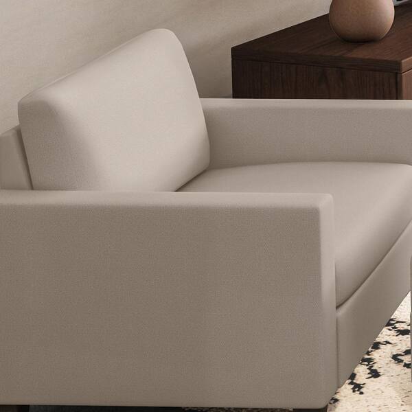 HOMESTYLES Dylan Beige Upholstered Arm Chair