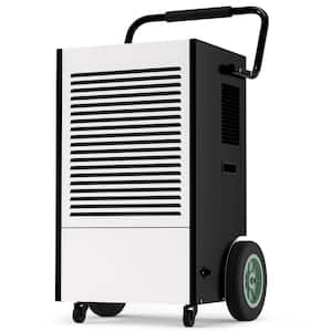 225 pt. 8000 sq.ft. Industrial Commercial Dehumidifier in. Blacks with Handles and Wheels for Large Space