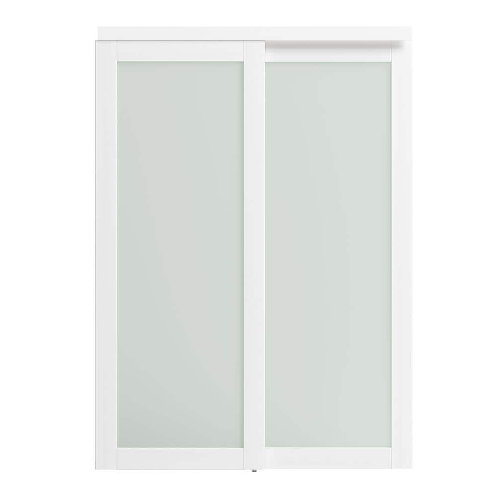 Reviews For Tenoner 60 In. X 80 In. Mdf, White Double Frosted 1 Panel 