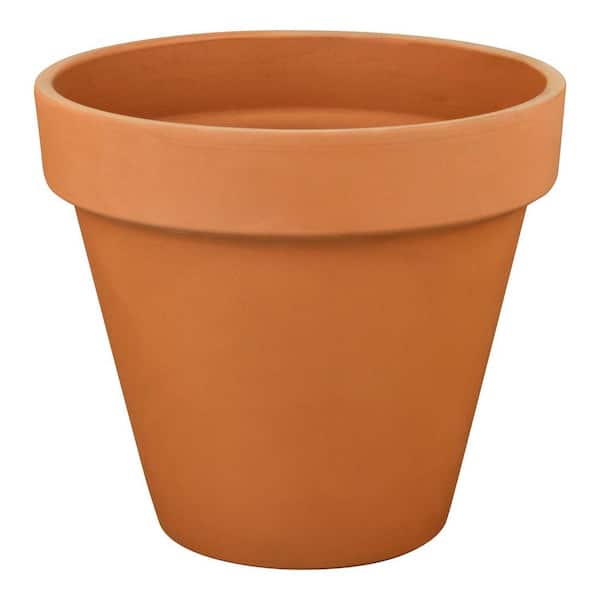 Medium Terracotta Planter with Drainage Hole (12 in. L x 12in. W x 11.3 in. H)
