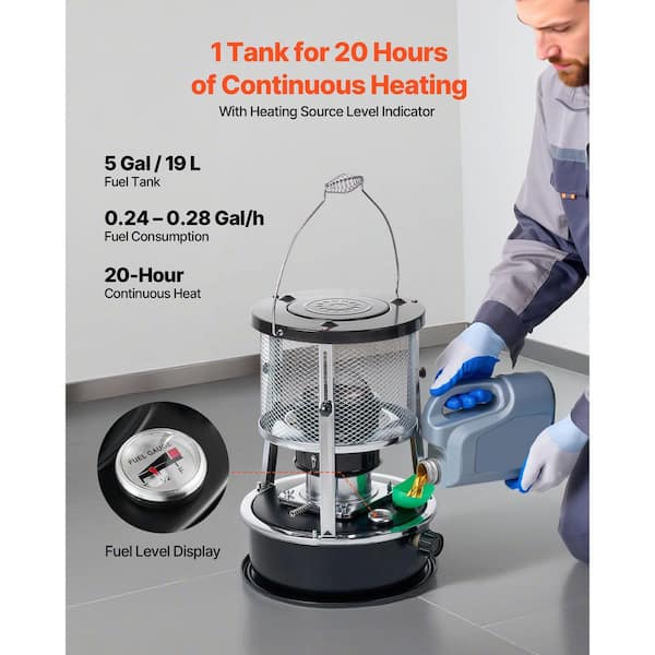 SVOPES 9000 BTU Portable Kerosene Heater and Stove, 2-in-1 Indoor