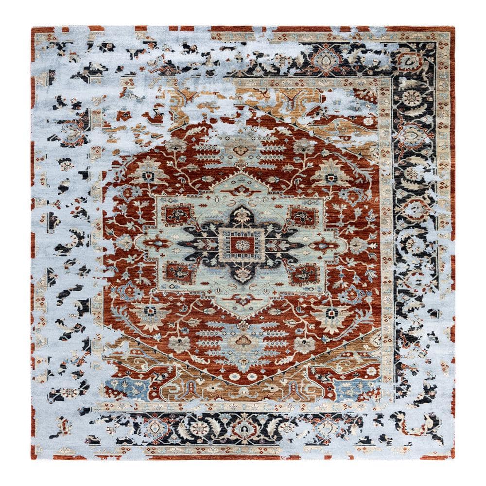 Ikat Red 8 X 10 Hand-Knotted Wool Silk Indoor Area Rug price history on PriceWatchPro
