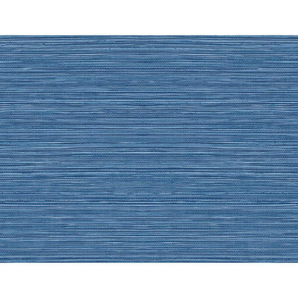 Coastal Blue Luxe Sisal Peel & Stick Wallpaper