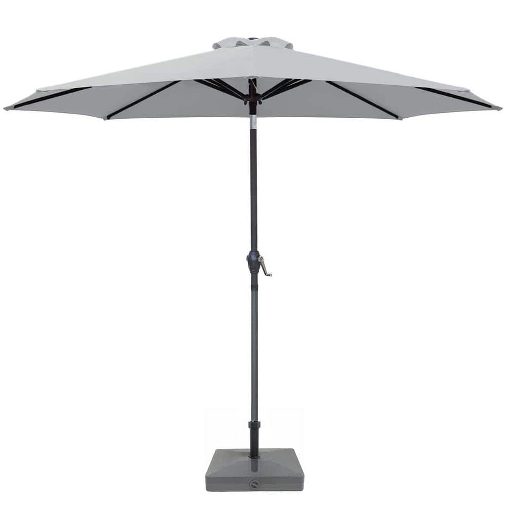 7.5 ft. Aluminium Market Patio Umbrella with Push Button Tilt and Crank, wi