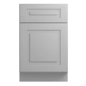 Grayson Pearl Gray Painted Plywood Shaker Assembled Sink Base Kitchen Cabinet Soft Close 21 in W x 21 in D x 34.5 in H