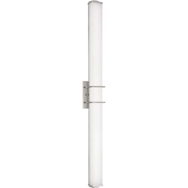 Progress Lighting Phase 2.2 LED Collection 48" Brushed Nickel White Shade Modern Bath Vanity Light