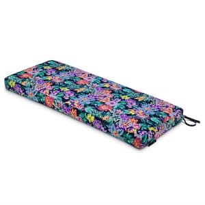Vera Bradley 42 in. L x 18 in. D x 3 in. Thick Bench Cushion in Happy Blooms