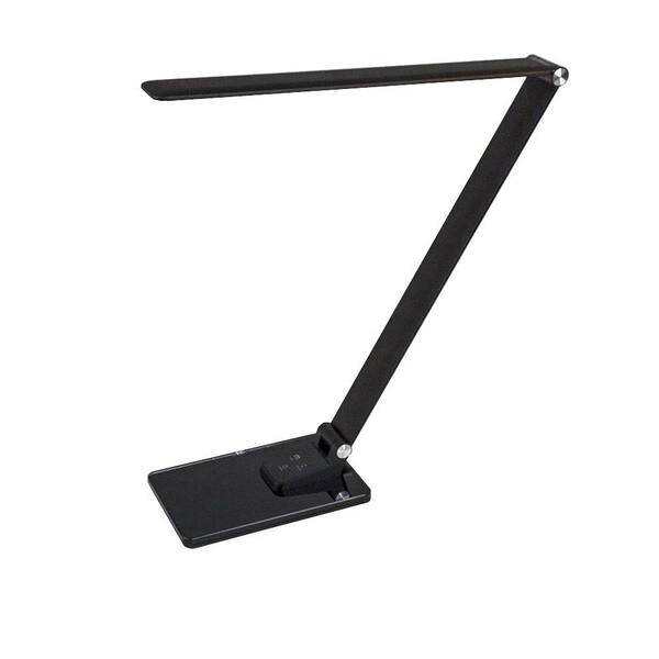 Newhouse Lighting 12 in. Black Desk Lamp with Touch Dimmer and USB Charging Port