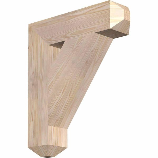 Ekena Millwork 5.5 in. x 28 in. x 24 in. Douglas Fir Traditional Craftsman Smooth Bracket