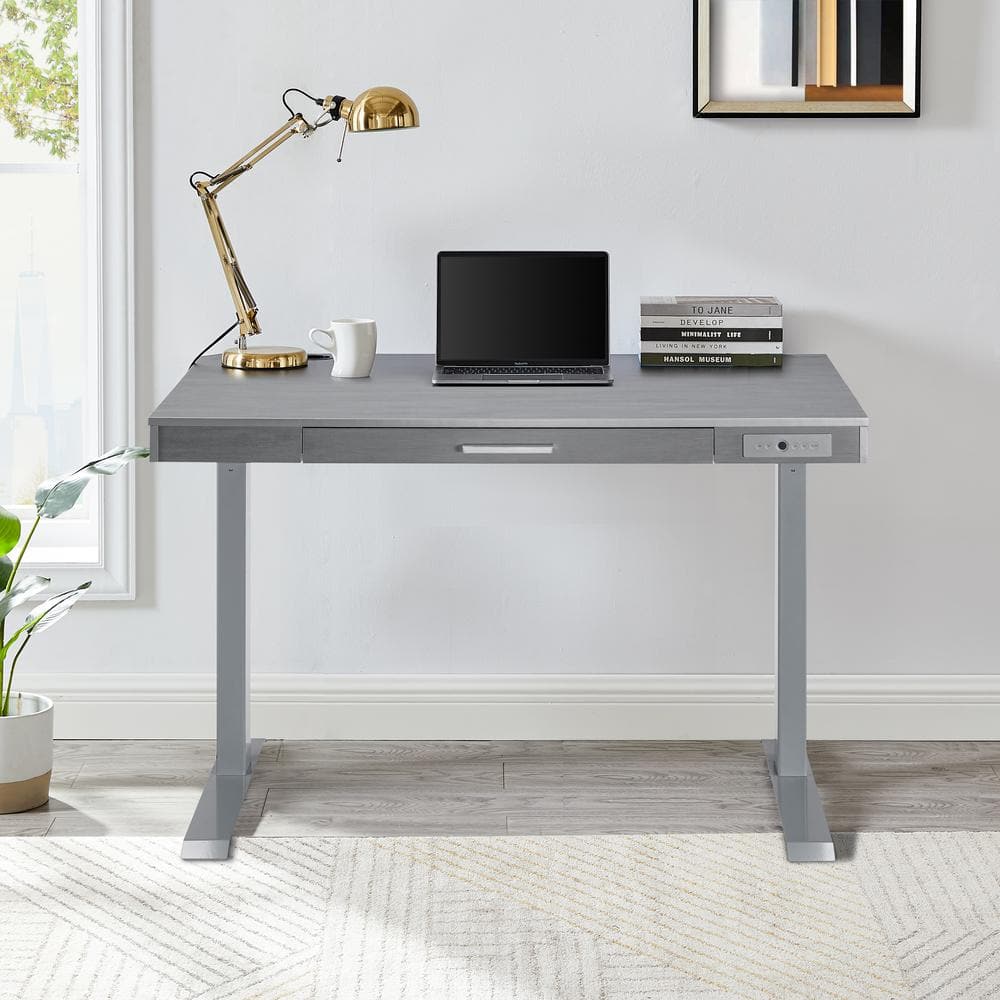 gray standing desks