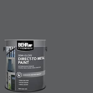 1 gal. #N500-6 Graphic Charcoal Semi-Gloss Direct to Metal Interior/Exterior Paint