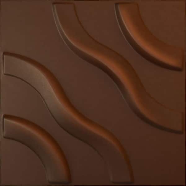 11-7/8"W x 11-7/8"H Lane EnduraWall Decorative 3D Wall Panel, Aged Metallic Rust (Covers 0.98 Sq.Ft.)