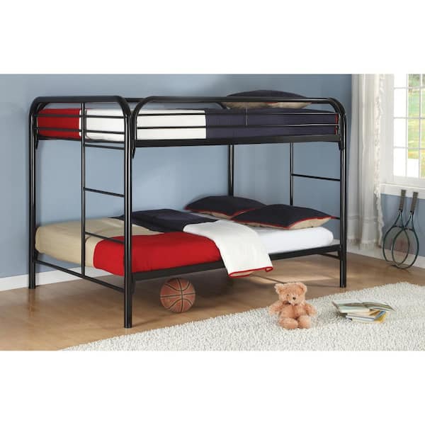 Benjara Black Full Adjustable Bunk Bed With Metal Frame BM182831 - The ...