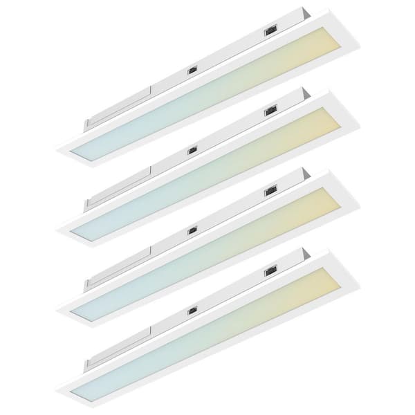 20-Watt 2 ft.x4 in.Integrated LED Recessed Backlit LED Panel Light,4CCT,Up to 2200LM Dimmable 120-277V UL Listed 4-Pack