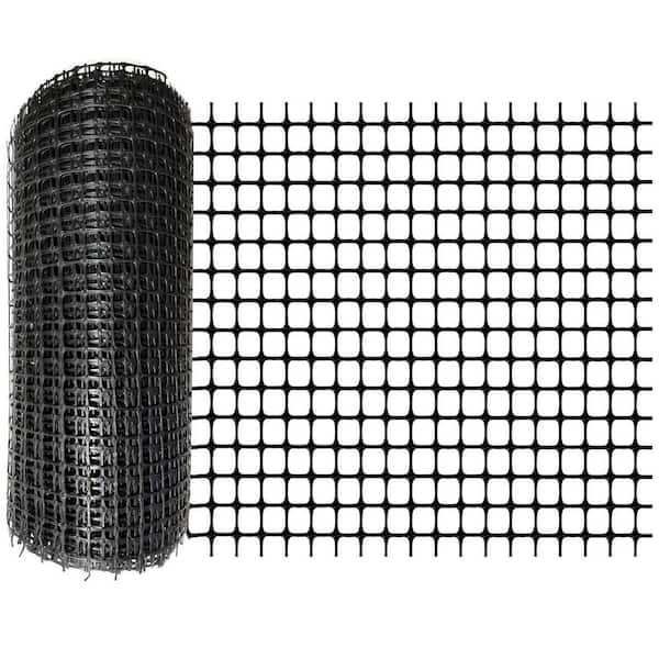 2 X 164 Ft Plastic Mesh Fence Animal Barrier Outdoor Construction Netting Temporary Garden Safety Black
