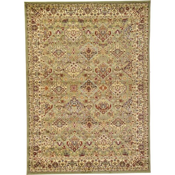 Unique Loom Voyage Colonial Light Green 7' 0 x 10' 0 Area Rug 3118182 ...