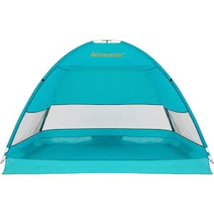 TEAL POP UP 70 in. x 53 in. x 48 in. Instant Pop Up Portable Beach Tent, Outdoor Sun Shelter Cabana UPF 50+, Carry Bag