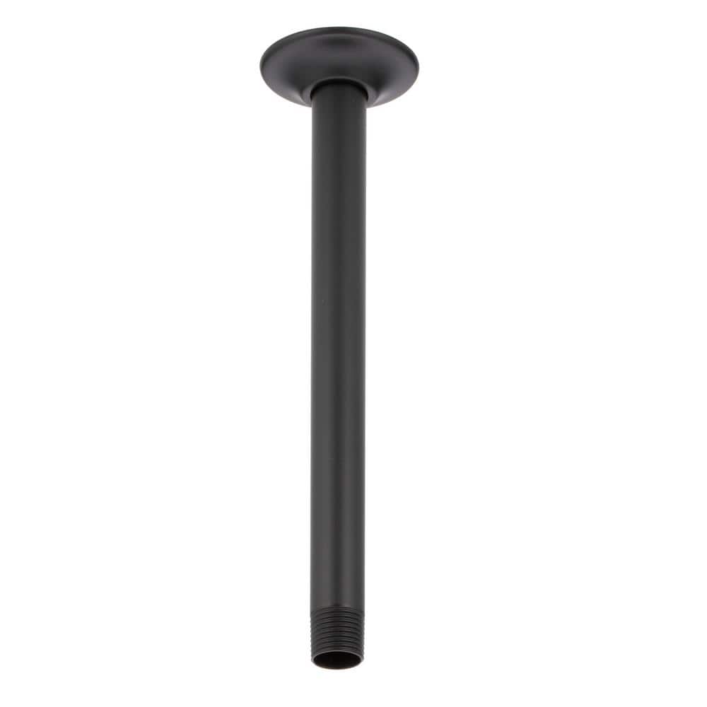 Delta 10 in. CeilingMount Shower Arm and Flange in Matte Black U4999