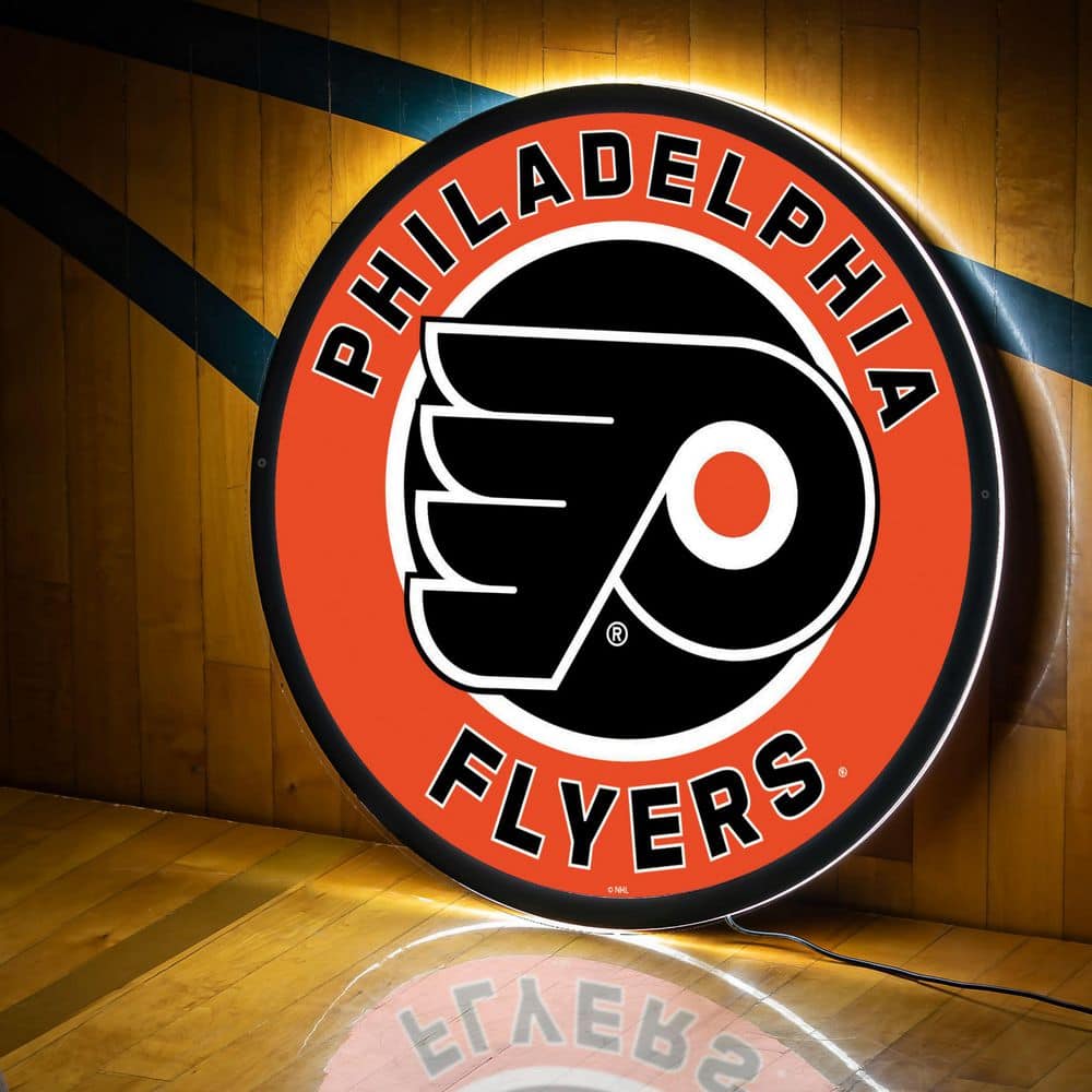 Philadelphia Flyers Gritty - Round Slimline Lighted Wall Sign