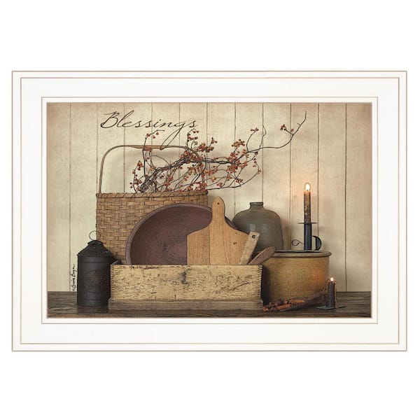 HomeRoots Charlie Count your Blessing 1-Piece Framed Wall Art 19 in. x 15 in.