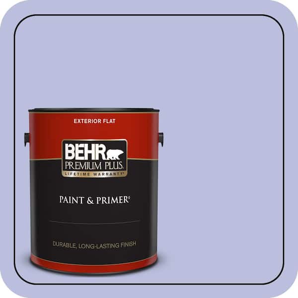 BEHR PREMIUM PLUS 1 gal. #620A-3 Rhapsody Lilac Flat Exterior Paint & Primer