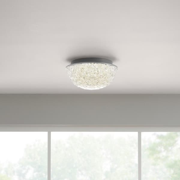 Ellis Place 12.25 in. Chrome LED Modern Flush Mount Light