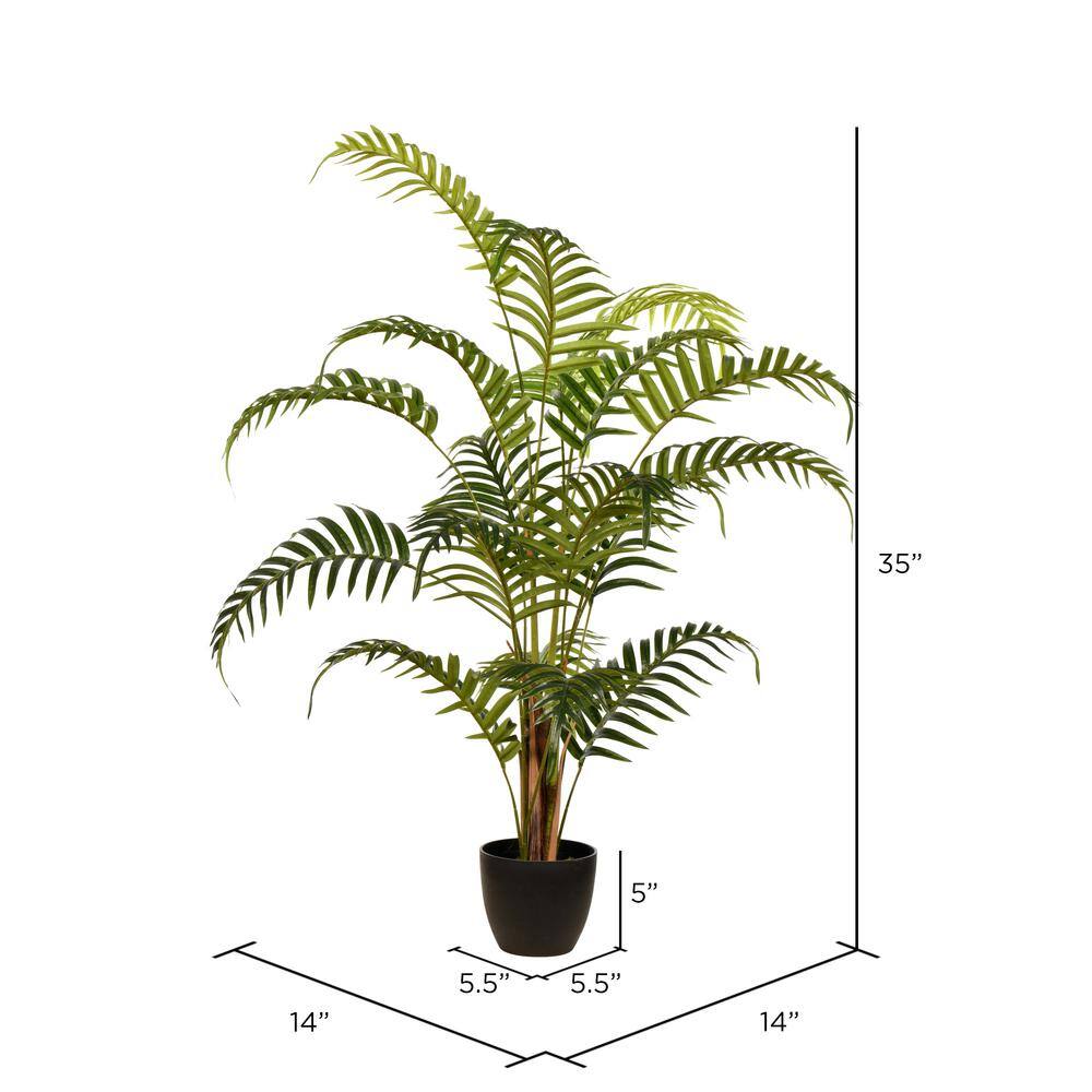 Verdant Haven 35" Artificial Mixed Greenery Potted Fern