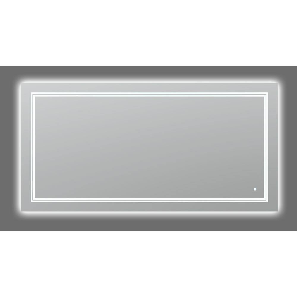 Soho Sleek 60"x30" LED Bathroom Mirror with Ambient Backlit & Defogger