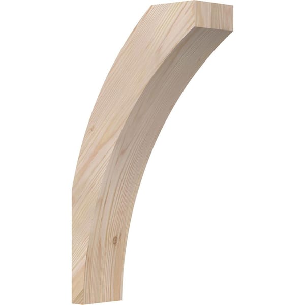 Ekena Millwork 3 1/2"W x 10"D x 18"H Thorton Smooth Knee Brace, Douglas Fir