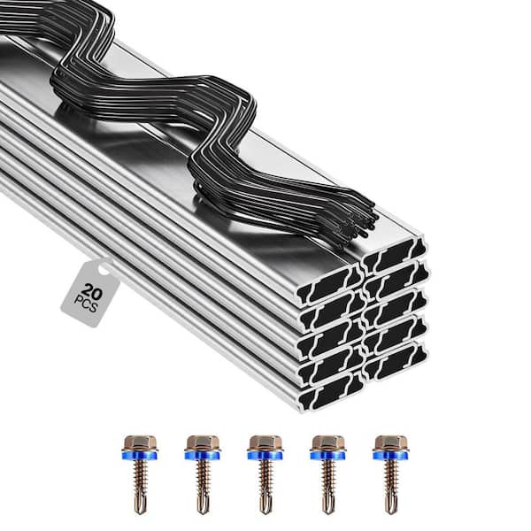 VEVOR Greenhouse Spring Wire and Lock Channel, 20 Packs 6.56 ft