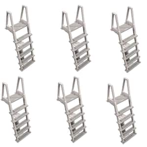 46 in. to 56 in. Plastic Pool Ladder with 6 Steps for Above Ground Pool