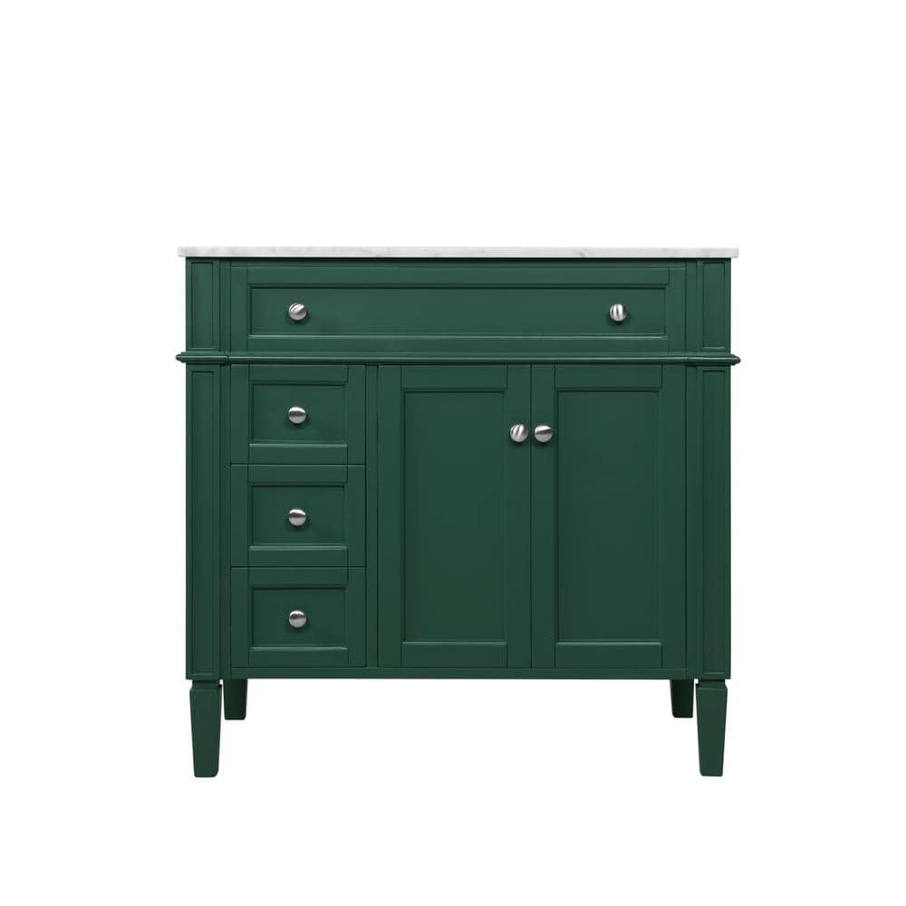 Simply Living 36 in. W x 21.5 in. D x 35 in. H Bath Vanity in Green with Ca