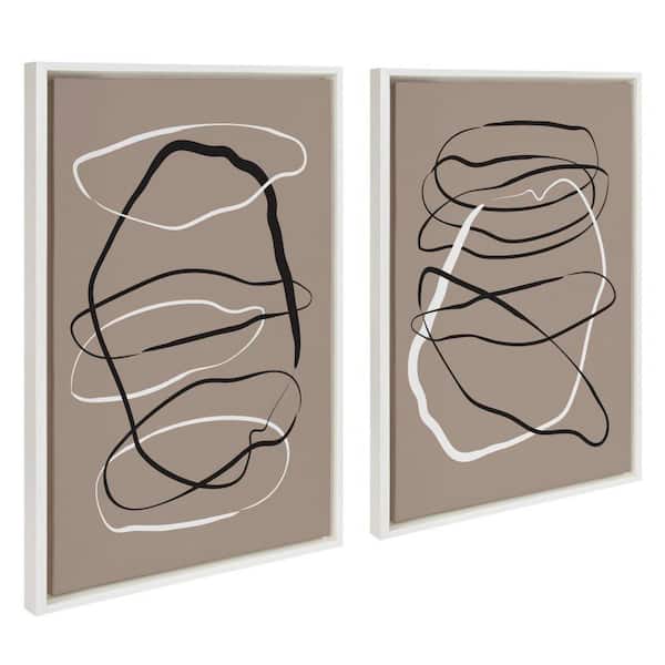 Kate and Laurel Sylvie "Expressive Abstract" by the Creative Bunch Studio 2-Piece Framed Art Print 23 in. x 33 in.