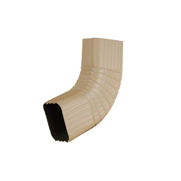 Amerimax Home Products DISCONTINUED 3 in. x 4 in. Light Maple Aluminum Downspout B-Elbow