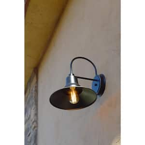 Shelby 1-Light Imperial Black Outdoor Wall Mount Barn Light Sconce