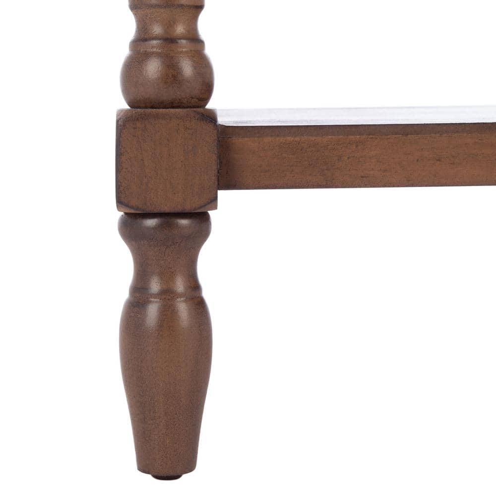 Athena Medium Brown Pinewood Accent Table with Storage