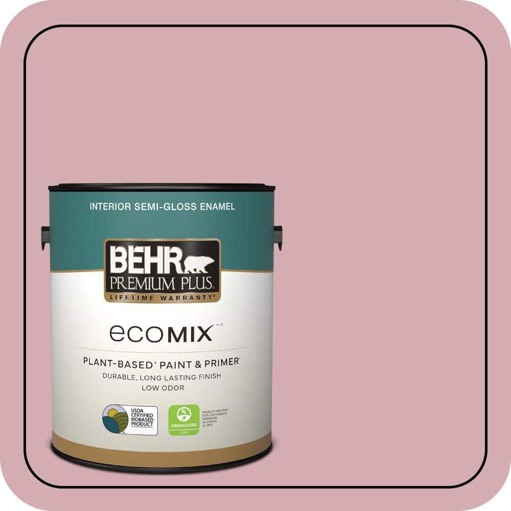 1 gal. #S130-3 Ballet Rose Semi-Gloss Enamel EcoMix Plant-Based Interior Paint & Primer price history on PriceWatchPro