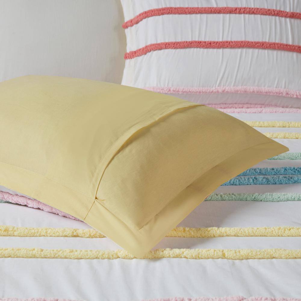 Full Pink Cotton Down Alternative Reversible Comforter Set