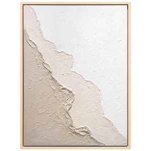 Natural Flow Heavily Textured Hand Painted Framed Canvas Wall Art, 30 in. x 40 in.