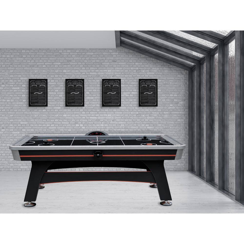 Black Framed Air Hockey Game Rules Wall Art