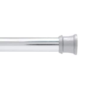 42 in. - 72 in. Steel Twist & Fit No Tools Tension Shower Curtain Rod in Chrome