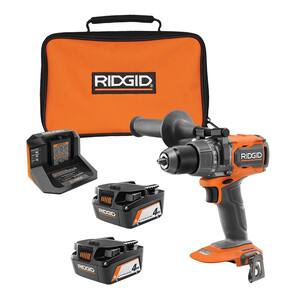 18V Brushless Cordless 1/2 in. High Torque Hammer Drill/Driver with (2) 4.0 Ah Batteries, Charger, and Bag