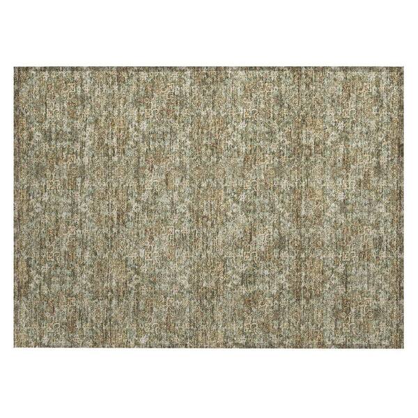 Chantille Machine Washable Indoor/Outdoor Abstract ACN2783 Olive 3 ft. x 4 ft. Area Rug