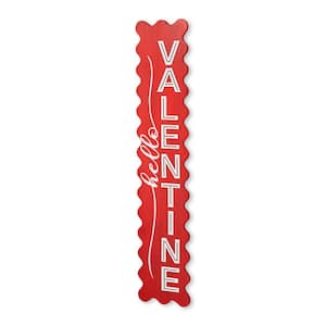 39.25 in. H Valentine's Wooden HELLO VALENTINE Porch Decor